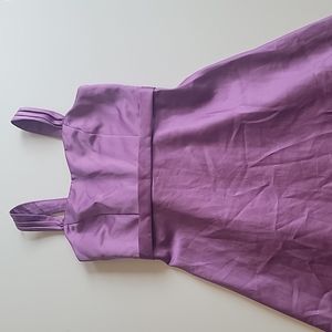 David's Bridal Girls' Purple Satin Dress